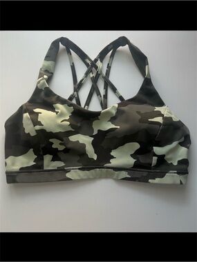 Lululemon Free To Be Serene Bra *Light Support, Heritage 365 Camo Green Size 10